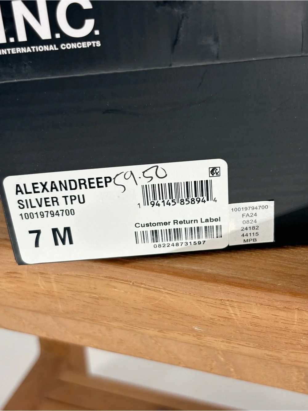 New INC International Concepts ALEXANDREEP Silver Strappy Slingback Sandals 7M